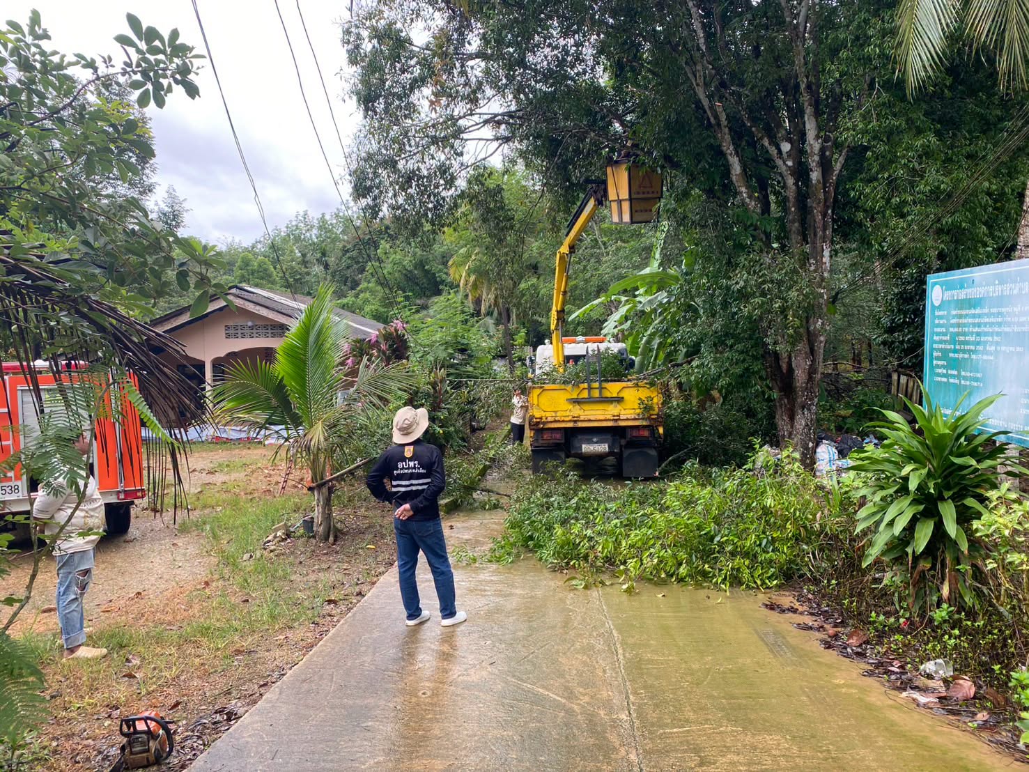 📍 ภารกิจงานป้องกันและบรรเทาสาธารณภัย สำนักปลัด ในวันพุธ ที่ 1 กรกฎาคม 2569 เจ้าหน้าที่ออกพื้นที่ตัดต้นไม้ซอยบางพลูหนัง ม.6 และซอยห้วยยายชีหมู่ที่ 7